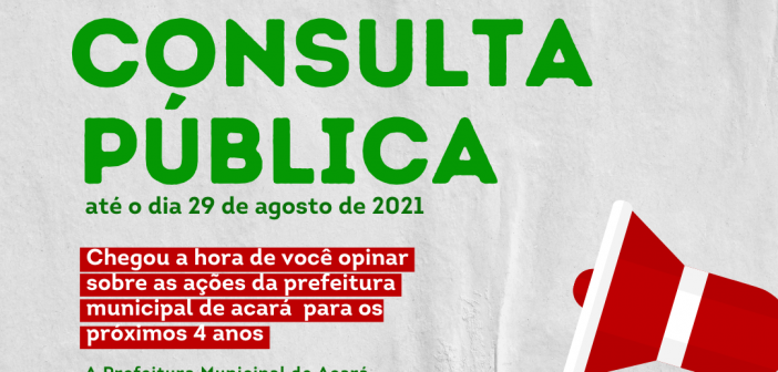 Consulta Pública on-line para o Plano Plurianual (PPA) 2022-2025